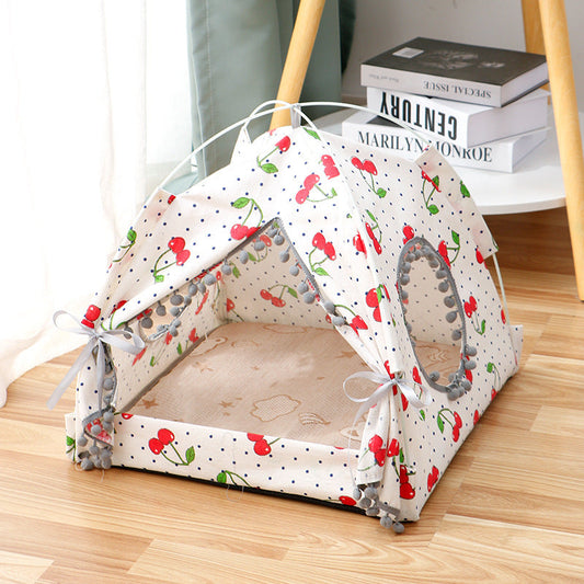 Bichoushop™ Katzenzelt „Cherry Comfort“