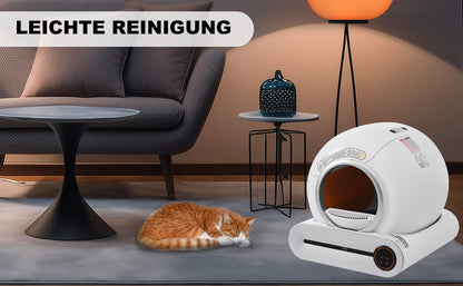 Bichoushop® – 65L Automatische Selbstreinigende Katzentoilette Smart, Sicher & Hygienisch