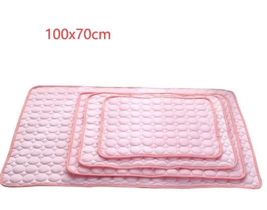 Bichoushop kühlende Matte für Haustiere in Rosa mit gestepptem Muster für Hunde und Katzen
