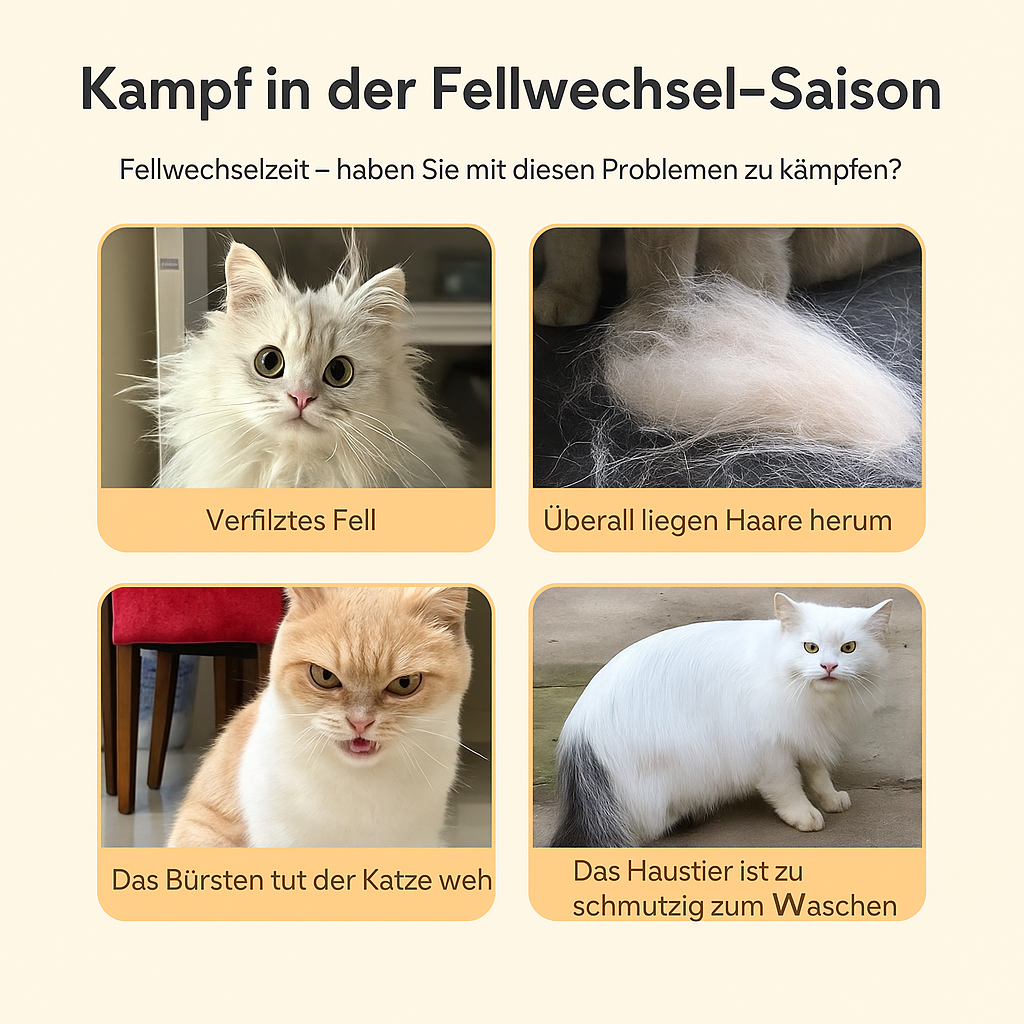 Bichoushop™ Elektrische Dampfbürste für Katzen & Hunde – Kabellos & Multifunktional