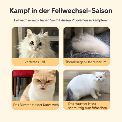 Bichoushop™ Elektrische Dampfbürste für Katzen & Hunde – Kabellos & Multifunktional