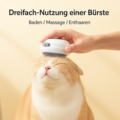 Bichoushop™ Elektrische Dampfbürste für Katzen & Hunde – Kabellos & Multifunktional