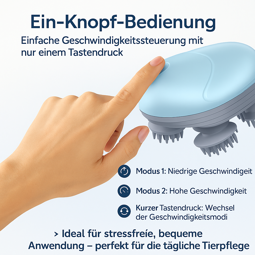 Bichoushop™ Elektrisches Haustier-Massagegerät – Für Katzen & Hunde