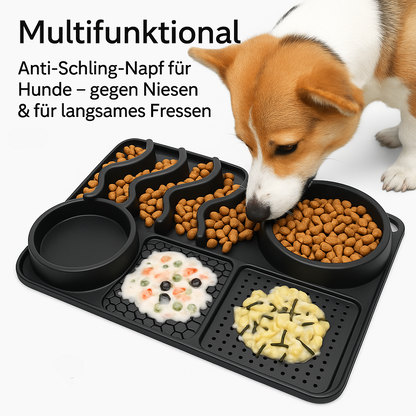 Langsamer Fressnapf Schleckmatte für Hunde & Welpen aus Silikon