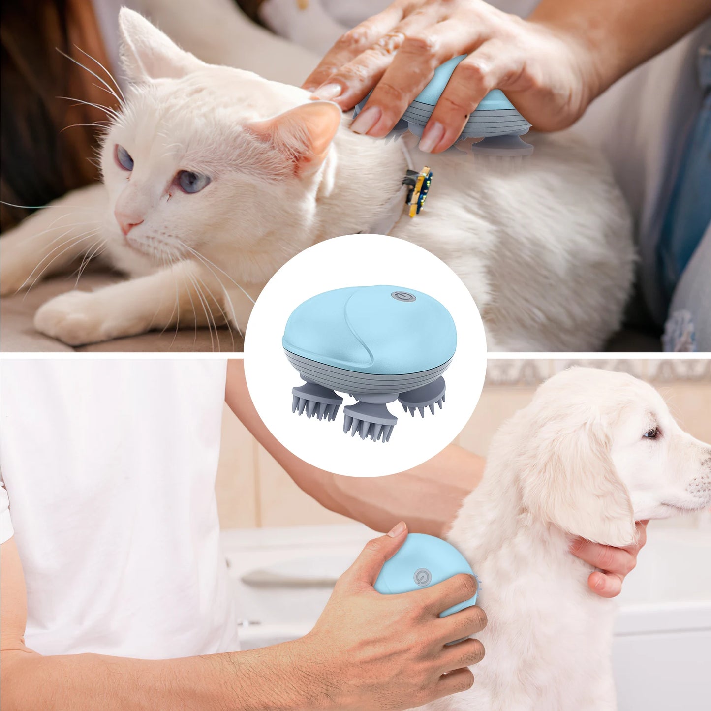 Bichoushop™ Elektrisches Haustier-Massagegerät – Für Katzen & Hunde