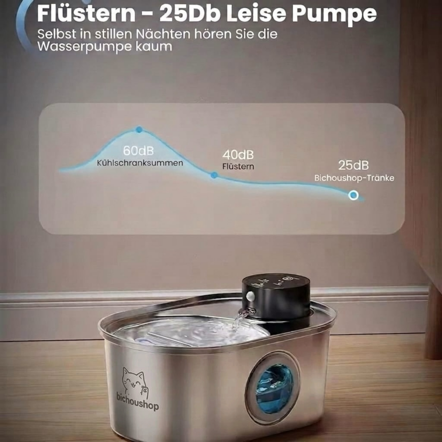 Premium Edelstahl Trinkbrunnen für Katzen & Hunde – 3,2L